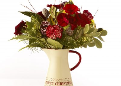 Christmas jug arrangement