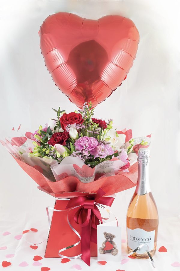 Valentines Day Bubbles and Balloon Gift Set