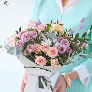 Pastel delight Hand tied Bouquet